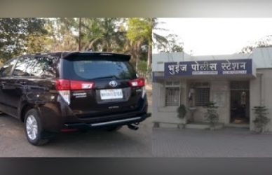 पादचाऱ्याला उडवून पळणाऱ्या पोलीस अधिकाऱ्याची गाडी पकडली