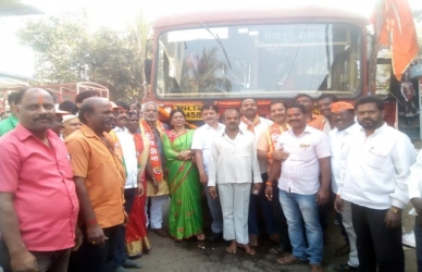 मेढा-कोळघर-बामणोली एसटी सेवेचा शुभारंभ