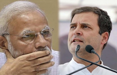 दुबळे नरेंद्र मोदी चीनच्या अध्यक्षांना घाबरतात – राहुल गांधी